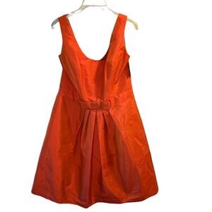 Alfred Sung Size 16 Sleeveless Cocktail Length Dress Fiesta Orange Party NWT